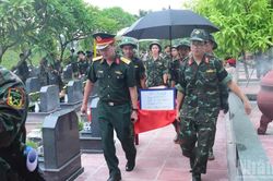 Triển khai lấy mẫu h&agrave;i cốt liệt sĩ chưa x&aacute;c định th&ocirc;ng tin tại Nghĩa trang Mai Dịch để gi&aacute;m định ADN