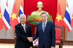 [Ảnh] Tổng B&iacute; thư, Chủ tịch nước T&ocirc; L&acirc;m tiếp Chủ tịch Quốc hội ki&ecirc;m Chủ tịch Hạ viện Vương quốc Th&aacute;i Lan Sophon Zaram