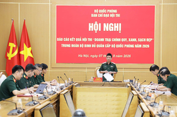 Hoàn thành chấm thi Hội thi 'Doanh trại chính quy, xanh, sạch, đẹp'