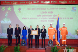 Ngành điện TP Hồ Chí Minh đón nhận Huân chương Lao động hạng Ba
