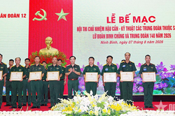Quân đoàn 12 bế mạc Hội thi chủ nhiệm hậu cần - kỹ thuật