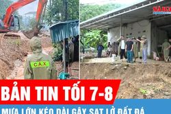 Bản tin tối 7-8: Hiện trường sạt lở do mưa lớn k&eacute;o d&agrave;i tại Thanh H&oacute;a