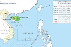 &Aacute;p thấp nhiệt đới h&igrave;nh th&agrave;nh tr&ecirc;n Vịnh Bắc Bộ, gi&oacute; giật cấp 8