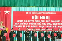 Lâm Đồng giải thể 5 Ban Chỉ huy phòng thủ khu vực