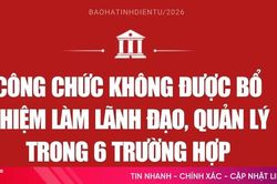 [Infographic] Công chức không được bổ nhiệm làm lãnh đạo, quản lý trong 6 trường hợp