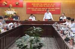 Đoàn kiểm tra giám sát số 231 làm việc với Đảng bộ tỉnh Cà Mau