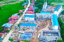 Chạy đua với thời gian ho&agrave;n thiện Trường Phổ th&ocirc;ng nội tr&uacute; li&ecirc;n cấp Tiểu học v&agrave; THCS B&aacute;t Mọt