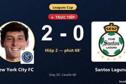 TRỰC TIẾPTrực tiếp New York City FC vs Santos Laguna: New York City FC nhân đôi cách biệt
