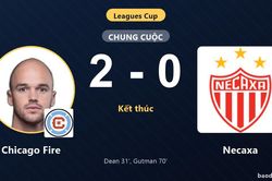 Chicago Fire thắng Necaxa, còn đại diện Liga MX trắng tay ở Leagues Cup