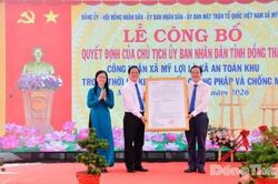 Mỹ Lợi đón nhận danh hiệu xã An toàn khu