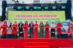 Khai mạc Hội chợ n&ocirc;ng sản, sản phẩm OCOP, sản phẩm đặc trưng ti&ecirc;u biểu x&atilde; Kbang năm 2026