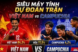 Siêu máy tính dự đoán trận Việt Nam vs Campuchia: Chiến binh Sao Vàng nắm chắc 84,3% cơ hội củng cố ngôi đầu bảng A