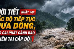 Thời tiết ngày 7/8: Bắc Bộ tiếp tục mưa dông, Lào Cai phát cảnh báo thiên tai cấp độ 1