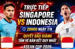 Singapore 0-0 Indonesia (Hiệp 1): Trung phong Fandi v&agrave;o s&acirc;n ngay từ đầu