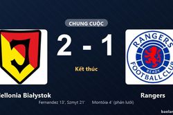 Thống kê trận đấu Jagiellonia Białystok 2-1 Rangers: Jagiellonia Białystok ngược dòng ngoạn mục