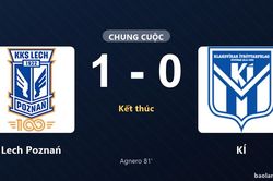 Thống kê trận đấu Lech Poznań 1-0 KÍ: Yannick Agnero tỏa sáng, Lech Poznań giành trọn 3 điểm