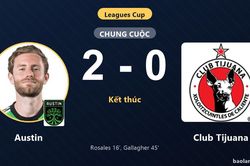 Austin thắng thuyết phục, Club Tijuana nhận thất bại ở Leagues Cup