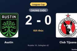 Thống kê trận đấu Austin 2-0 Club Tijuana: J. Gallagher tỏa sáng, Austin giành trọn 3 điểm