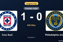 Thống k&ecirc; trận đấu Cruz Azul 1-0 Philadelphia Union: J. Paradela tỏa s&aacute;ng, Cruz Azul gi&agrave;nh trọn 3 điểm