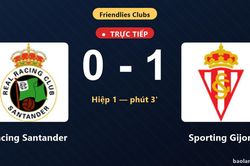 TRỰC TIẾPTrực tiếp Racing Santander vs Sporting Gijon: Sporting Gijon mở tỷ số