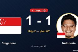 TRỰC TIẾPTrực tiếp Singapore vs Indonesia: Singapore gỡ h&ograve;a 1-1