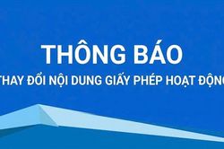 Quỹ tín dụng nhân dân Hồng Phong thông báo về việc sửa đổi, bổ sung Giấy phép hoạt động