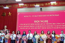 Xã Hưng Đạo thành lập 8 trường học công lập sau sắp xếp