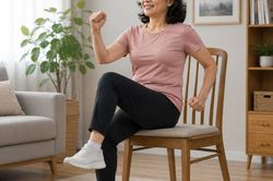 4 bài tập trên ghế giúp ngăn ngừa bụng chảy xệ sau tuổi 55