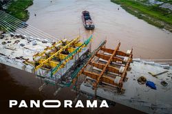 Toàn cảnh cầu Đuống mới trước thời điểm hợp long