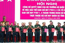 Điều động, bổ nhiệm nhân sự; giải thể, tổ chức lại lực lượng quân sự địa phương