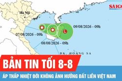 Bản tin tối 8-8: &Aacute;p thấp nhiệt đới tr&ecirc;n vịnh Bắc bộ đ&atilde; đi ngược ra khơi xa