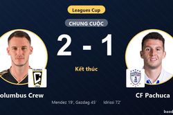 Hạ CF Pachuca 2-1, Columbus Crew dập tắt nỗ lực ngược d&ograve;ng của đối thủ