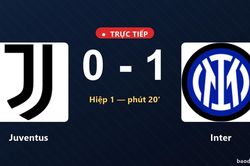 TRỰC TIẾPTrực tiếp Juventus vs Inter: Inter mở tỷ số