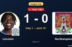 TRỰC TIẾPTrực tiếp Leicester vs Northampton: Leicester mở tỷ số