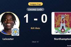 Thắng Northampton 1-0, Leicester đi tiếp tại League Cup, tiễn đối thủ rời giải