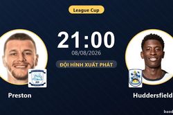 TRỰC TIẾPTrực tiếp Preston vs Huddersfield: Preston mất người
