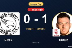 TRỰC TIẾPTrực tiếp Derby vs Lincoln: Lincoln mở tỷ số