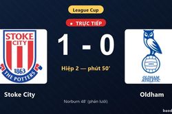 TRỰC TIẾPTrực tiếp Stoke City vs Oldham: Stoke City mở tỷ số