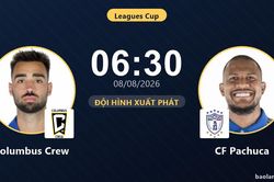 TRỰC TIẾPTrực tiếp Columbus Crew vs CF Pachuca: Đội h&igrave;nh xuất ph&aacute;t