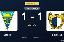Thống kê trận đấu Estoril 1-1 Famalicao: Hai đội chia điểm