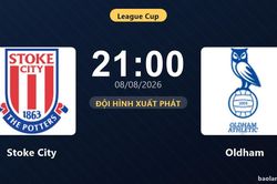 TRỰC TIẾPTrực tiếp Stoke City vs Oldham: Đội h&igrave;nh xuất ph&aacute;t