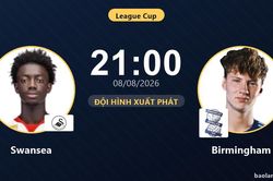 TRỰC TIẾPTrực tiếp Swansea vs Birmingham: Trận đấu đang diễn ra