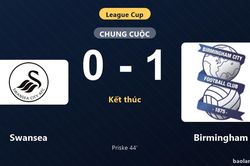 Thống kê trận đấu Swansea 0-1 Birmingham: A. Priske tỏa sáng, Birmingham giành chiến thắng, đi tiếp