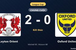 Thống k&ecirc; trận đấu Leyton Orient 2-0 Oxford United: I. El Mizouni tỏa s&aacute;ng, Leyton Orient gi&agrave;nh chiến thắng, đi tiếp
