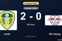 Thống kê trận đấu Leeds 2-0 RB Leipzig: D. Calvert-Lewin tỏa sáng, Leeds giành trọn 3 điểm