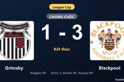 Thống kê trận đấu Grimsby 1-3 Blackpool: K. Kouassi tỏa sáng, Blackpool giành chiến thắng, đi tiếp