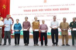 Xã Mê Linh đẩy mạnh chăm lo cho nạn nhân chất độc da cam