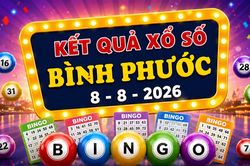 XSBP 8/8 - Kết quả xổ số Bình Phước hôm nay 8/8/2026
