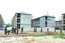 Sư đoàn 324, Quân khu 4: Chung sức đẩy nhanh tiến độ xây trường học