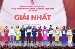 Giải báo chí toàn quốc 'Vì sự nghiệp phát triển Văn hóa Việt Nam' lần thứ tư siết quy định về sử dụng AI